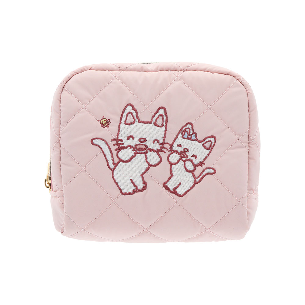 刺繍ミニポーチ　P（ピンク）